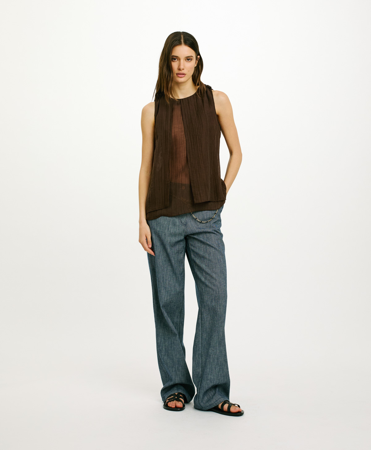 GRANADA TOP IN CRINKLE LYOCELL - MELTING - Clothing - Momonì