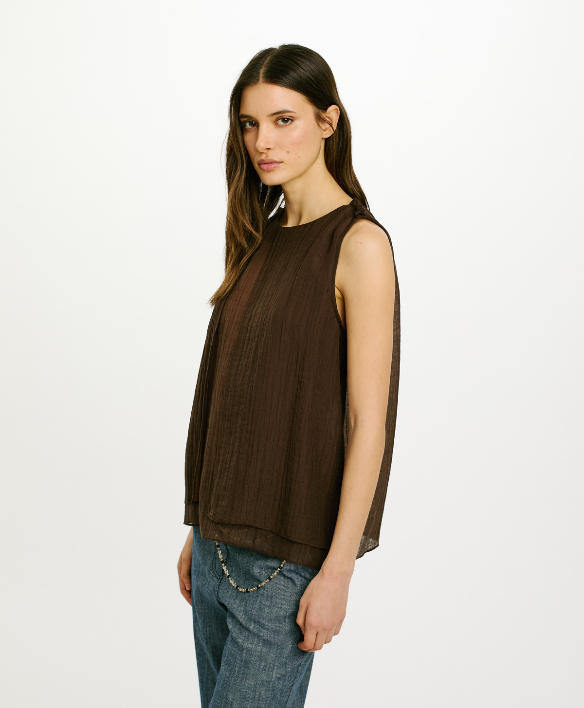 GRANADA TOP IN CRINKLE LYOCELL - MELTING - Momonì