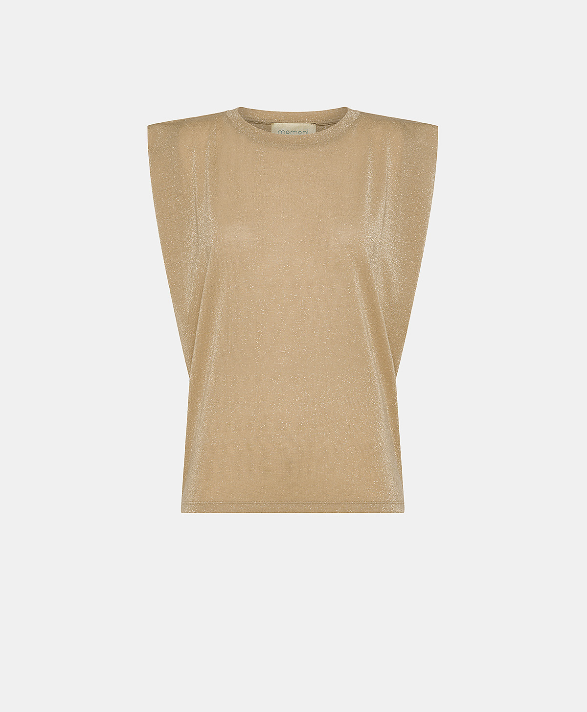 ENNA T-SHIRT IN SOLID COLOUR LUREX JERSEY - DARK GOLD - Clothing - Momonì