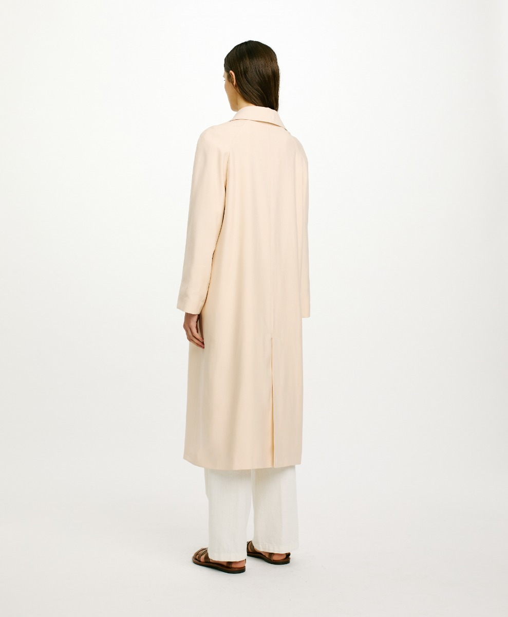 ALTA COAT IN VISCOSE GABARDINE - CREAM - Momonì