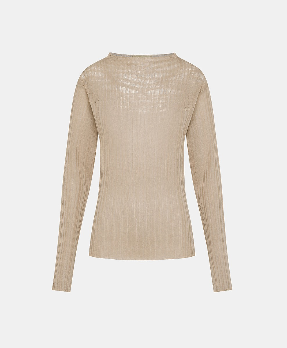 TRICOT VIGO À CÔTES DÉGRADÉ - NATUREL - Clothing - Momonì