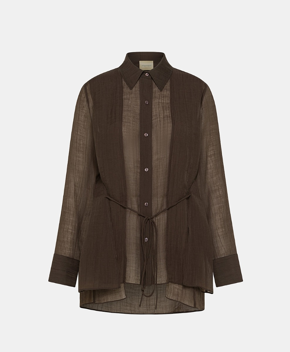 CAMICIA VALENCIA IN LYOCELL - FONDENTE - Momonì