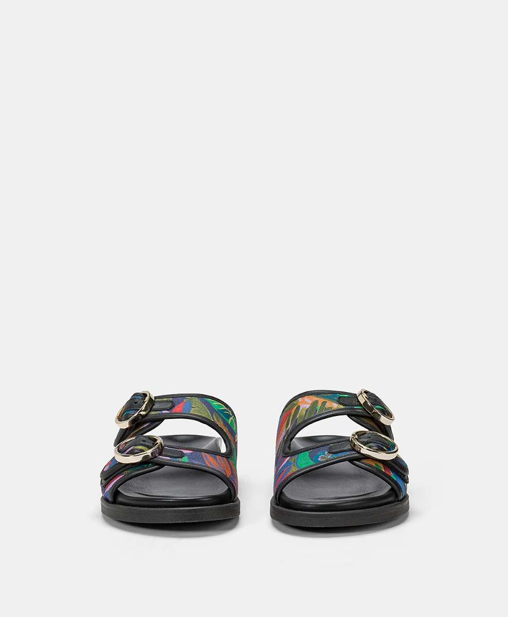 WASI SHOES IN PRINTED CANVAS - MULTICOLOR BLUE - Momonì