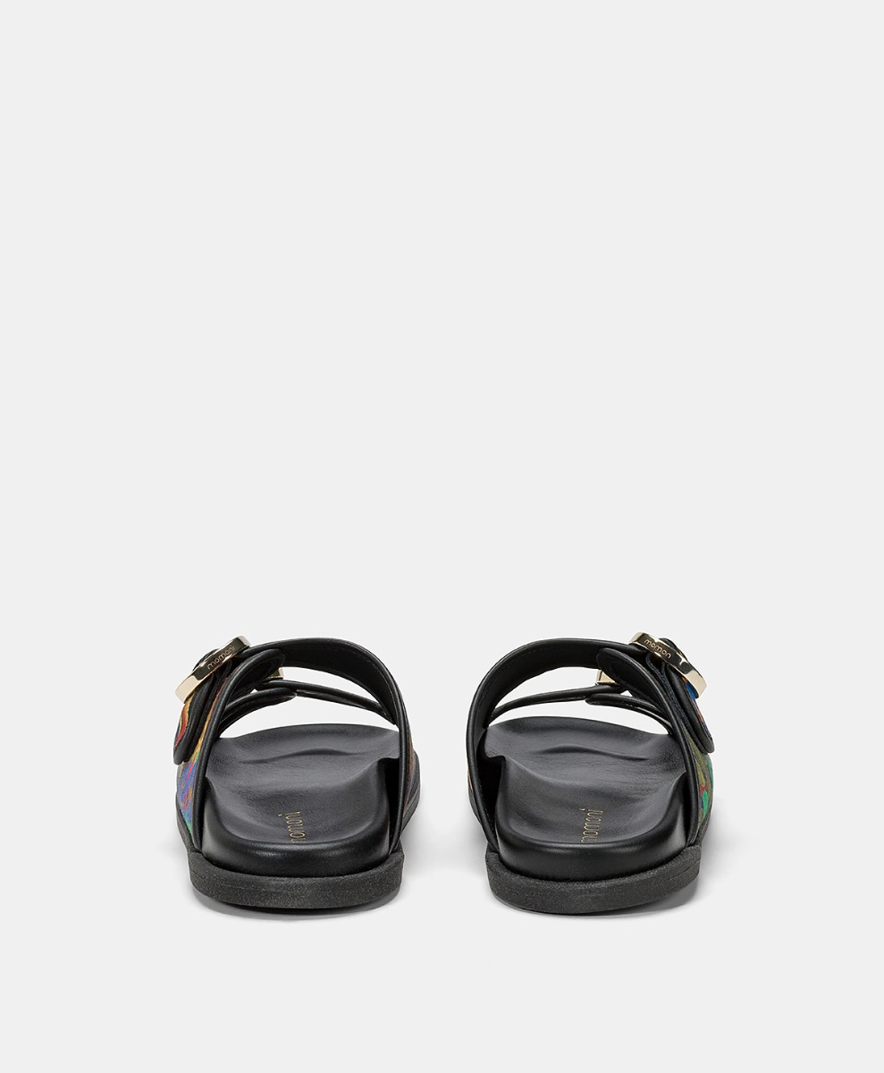WASI SHOES IN PRINTED CANVAS - MULTICOLOR BLUE - Momonì