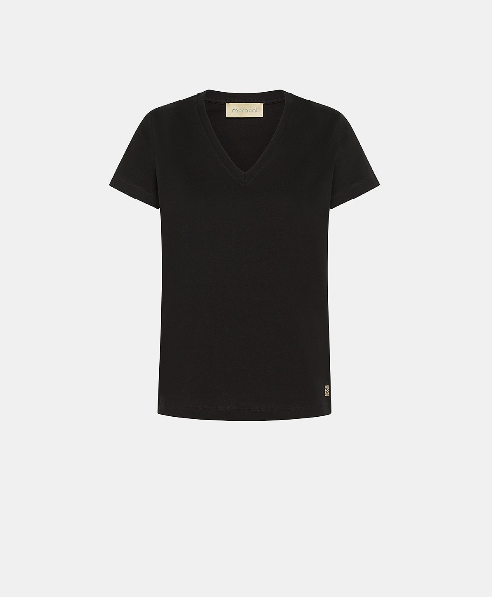 CAMISETA DALIA EN 100% ALGODÓN - NEGRO - Momonì