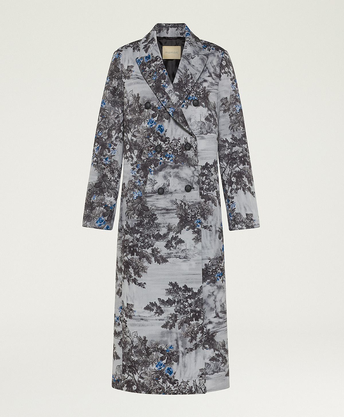 LEMONADE COAT IN PRINTED BONDED MELTON - SILVER MULTICOLOR - Momonì