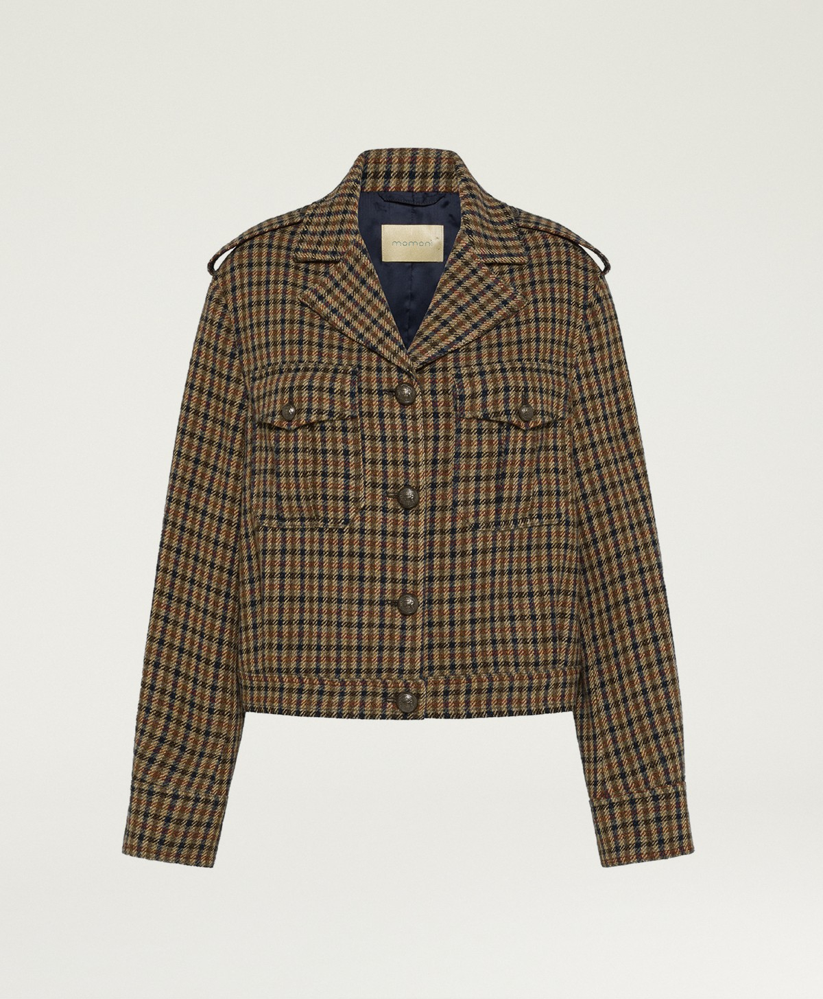CIDER COAT IN CHECK WOOL - MULTICOLOR - Momonì