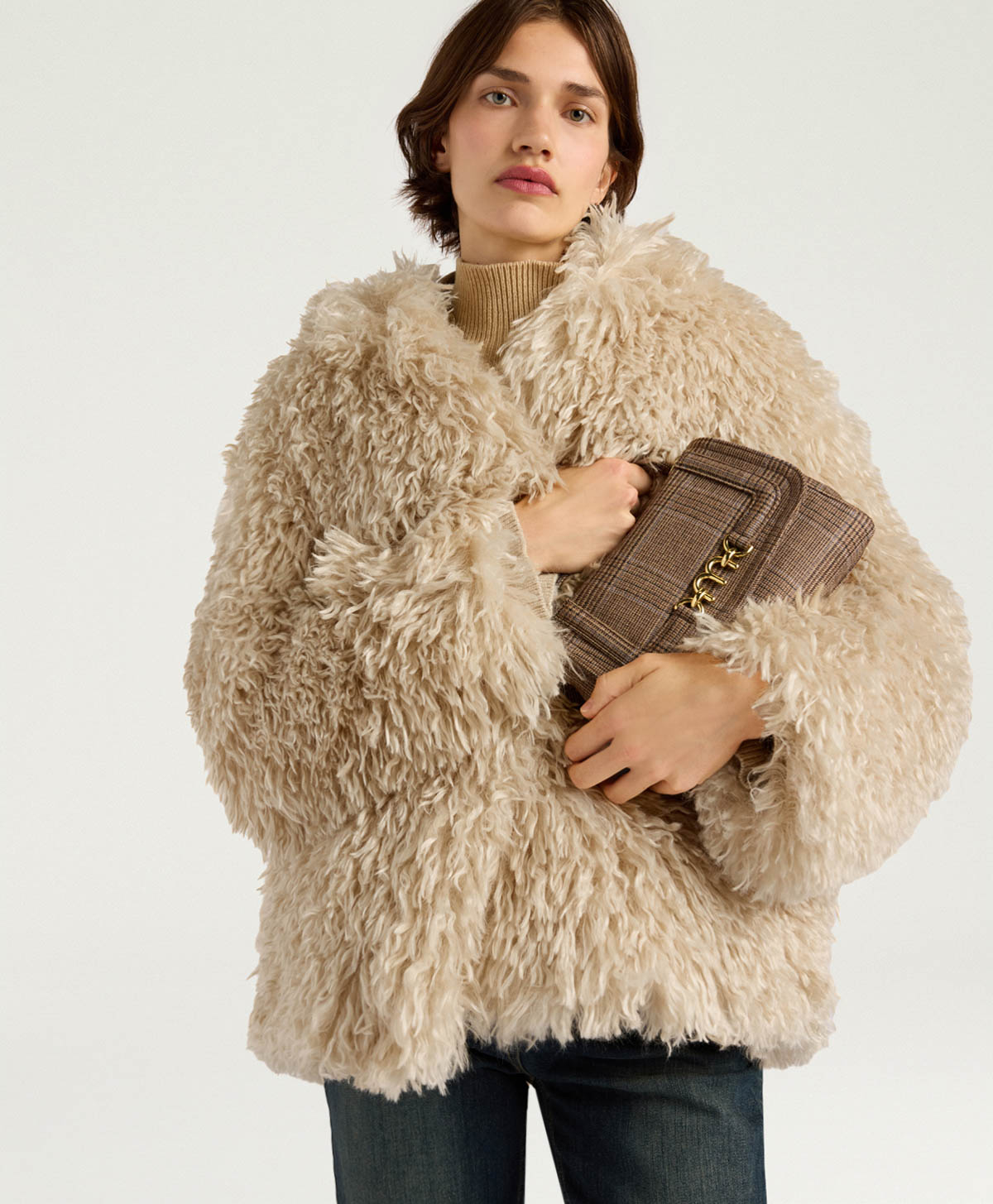 CHLOE COAT IN ECO-LEATHER - CREAM - Clothing - Momonì