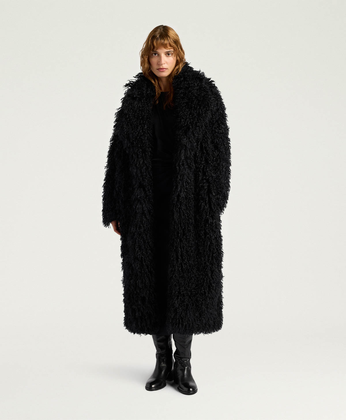 CALENDULA COAT IN ECO-LEATHER - BLACK - Clothing - Momonì