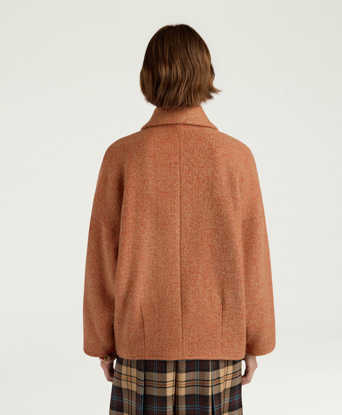 CAPPOTTO UMI IN LANA BOUCLÈ - CAMMELLO/ARANCIO - Momonì