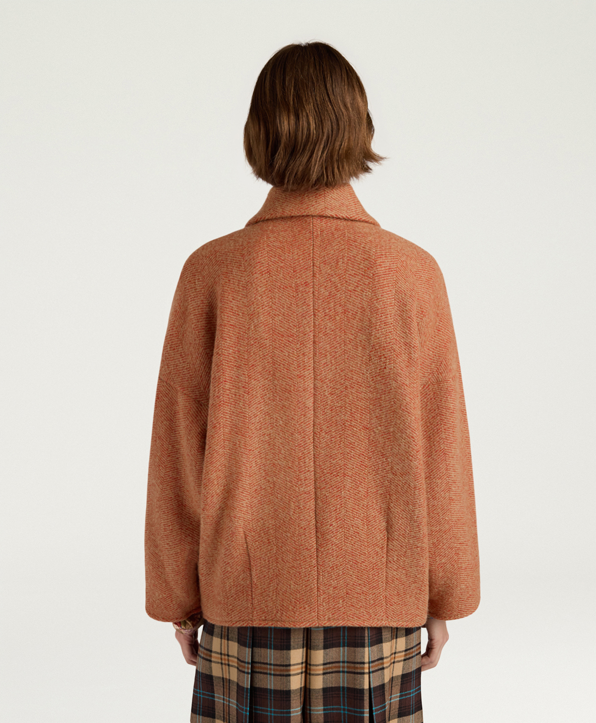 CAPPOTTO UMI IN LANA BOUCLÈ - CAMMELLO/ARANCIO - Momonì