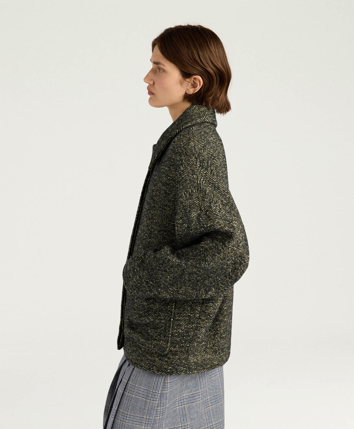 CAPPOTTO UMI IN LANA BOUCLÈ - PANNA/NERO - Momonì