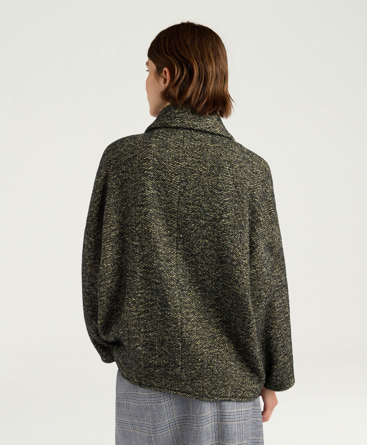 CAPPOTTO UMI IN LANA BOUCLÈ - PANNA/NERO - Momonì