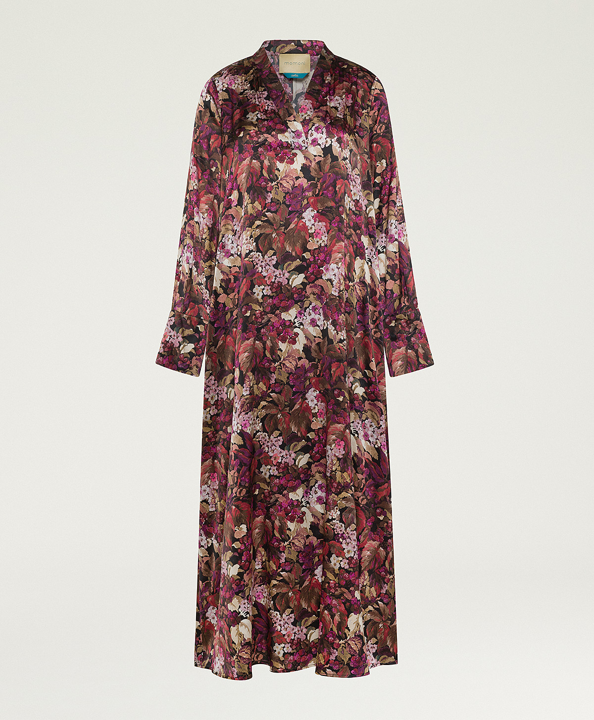 VESTITO AMARA IN RASO STRETCH STAMPATO - MULTICOLOR MAGENTA - Momonì