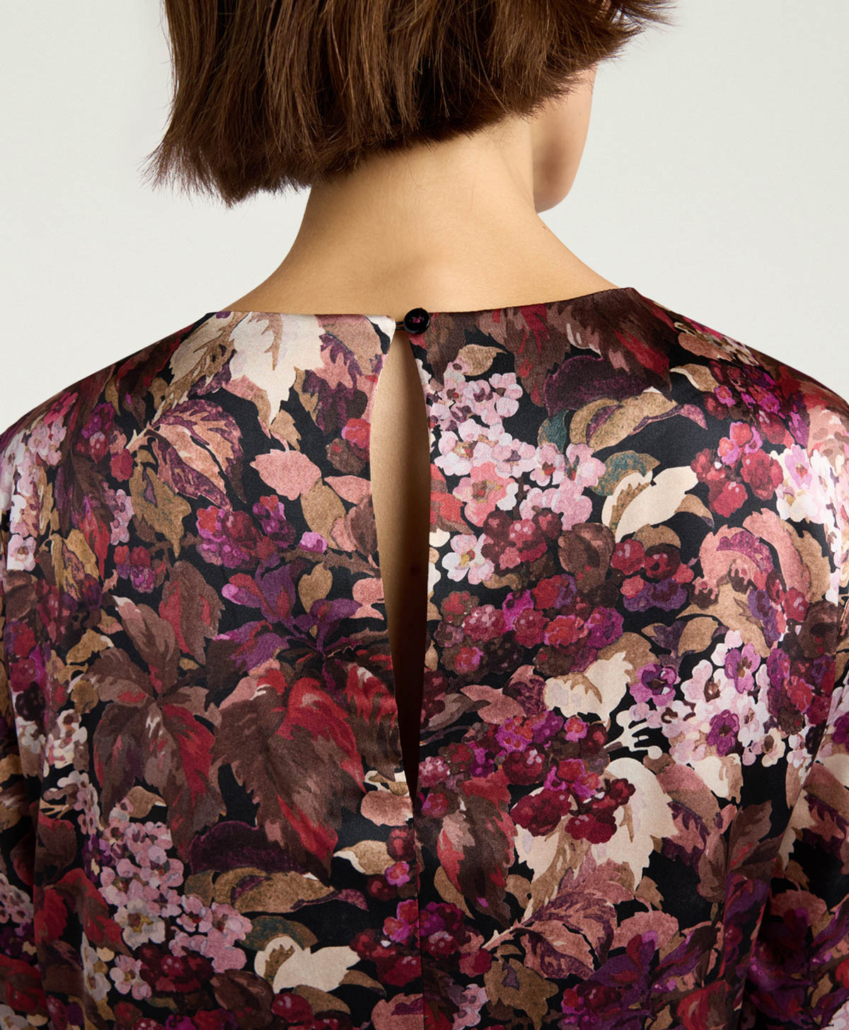 ROBE DIANA EN SATIN STRETCH IMPRIMÉ - MULTICOLORE MAGENTA - Momonì