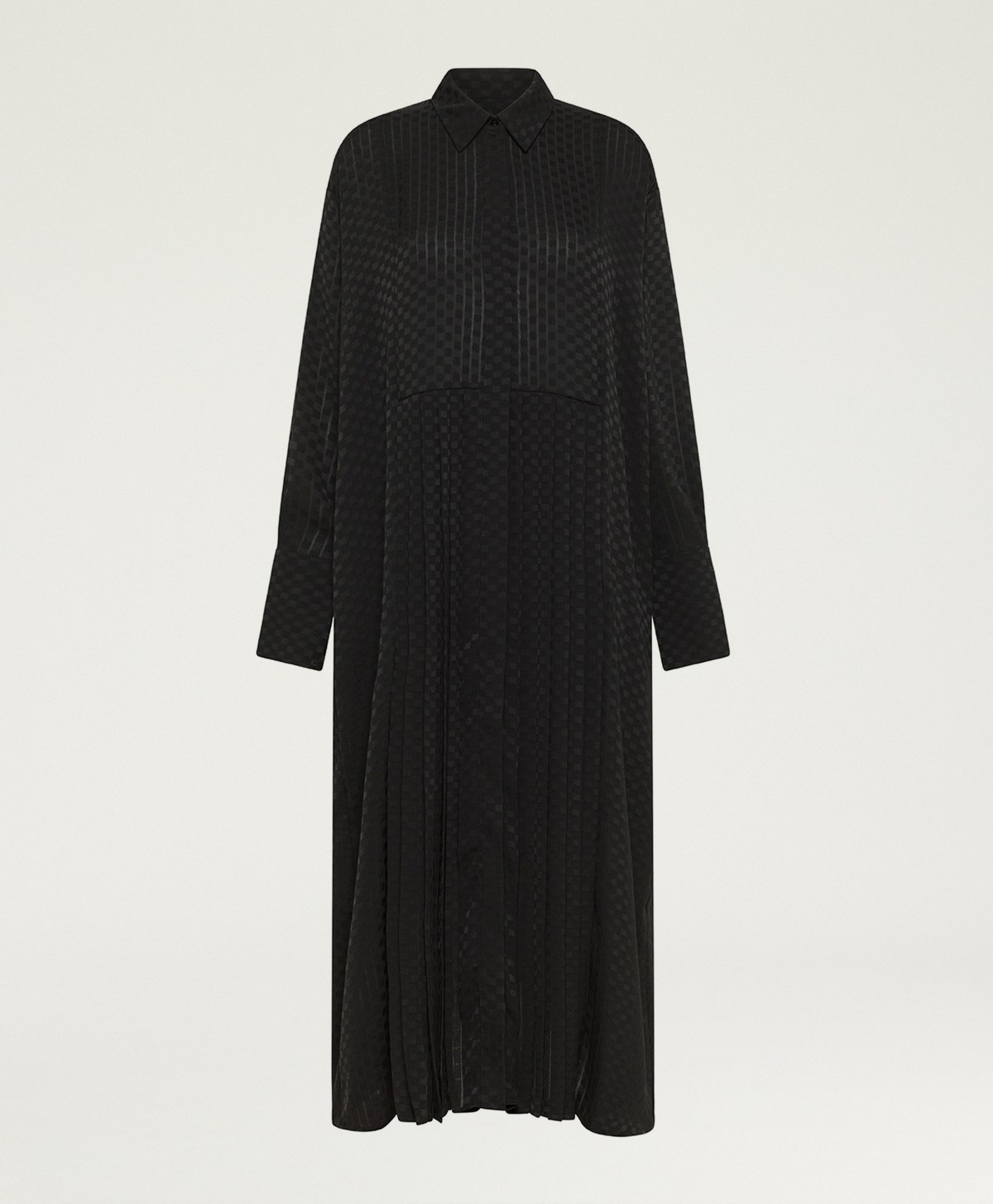 SCILLY DRESS IN JACQUARD - BLACK - Momonì