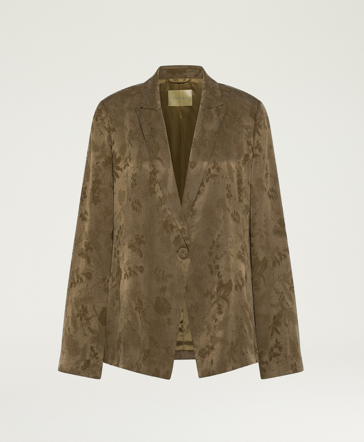 MAYFAIR JACKET IN JACQUARD CUPRO - MILITARY GREEN - Momonì