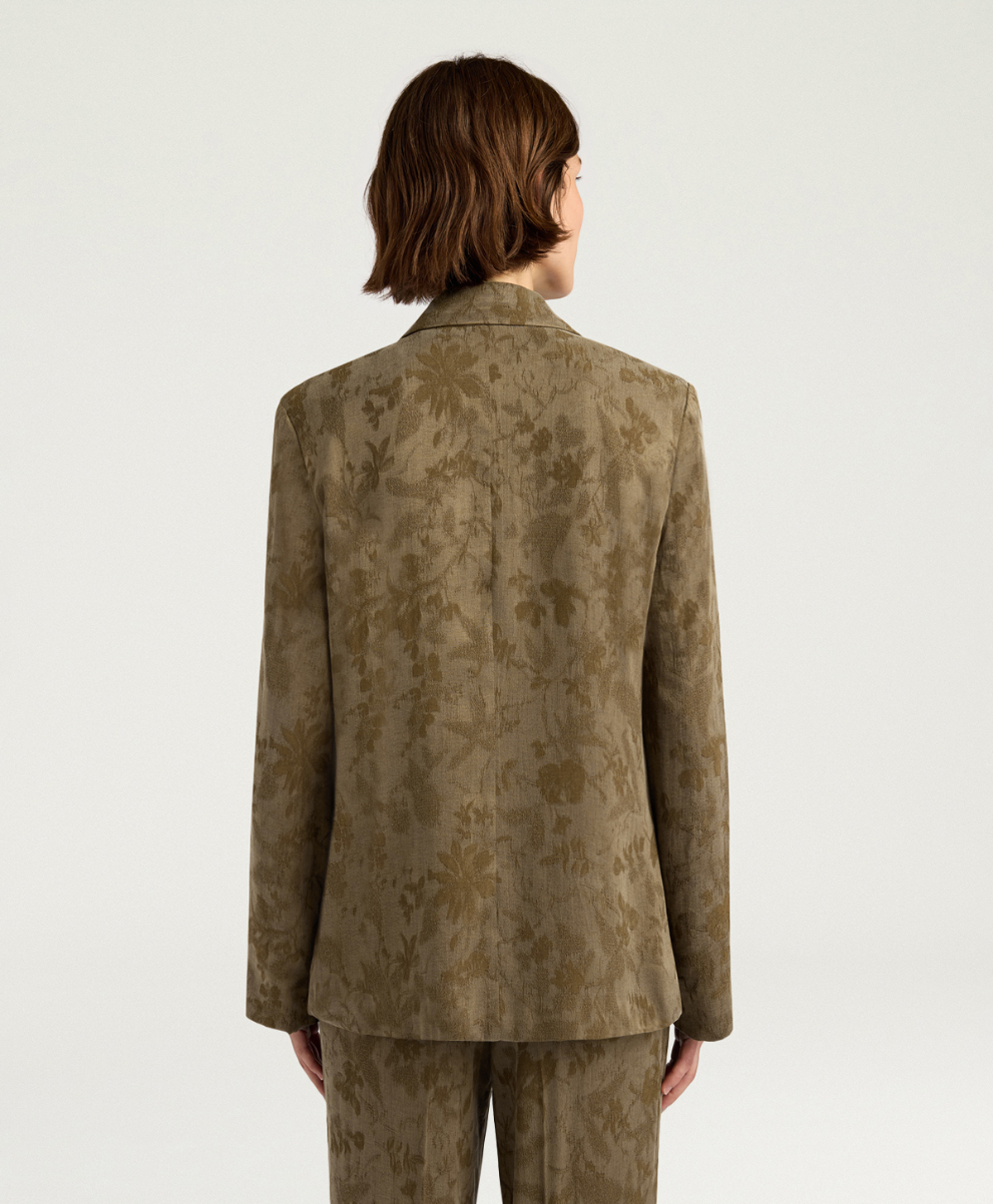 MAYFAIR JACKET IN JACQUARD CUPRO - MILITARY GREEN - Momonì