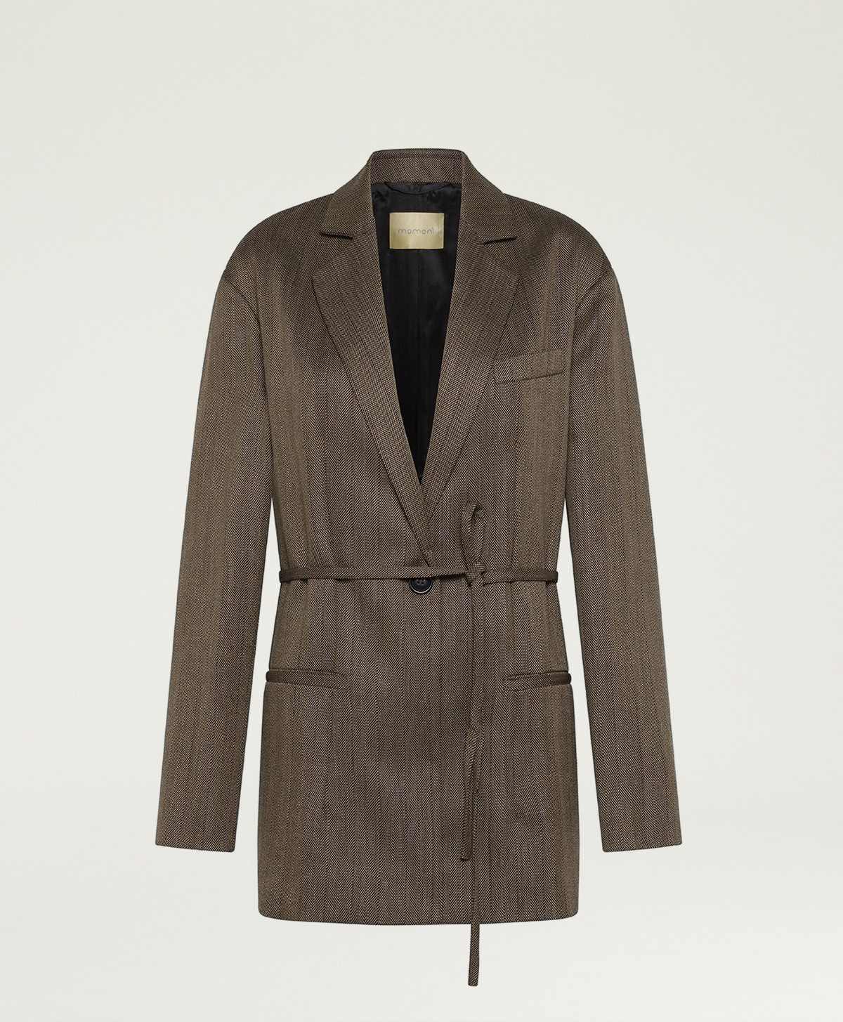 FINN JACKET IN SHETLAND GRISAILLE WOOL - TOBACCO MULTICOLOR - Momonì