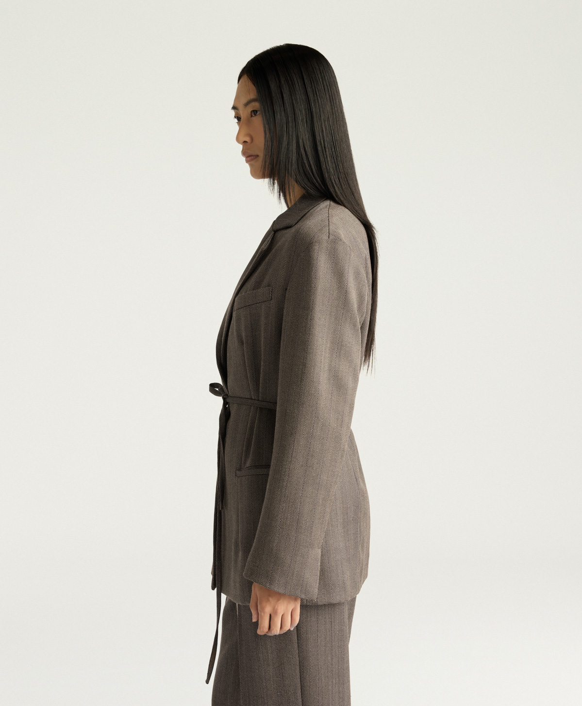 FINN JACKET IN SHETLAND GRISAILLE WOOL - TOBACCO MULTICOLOR - Momonì