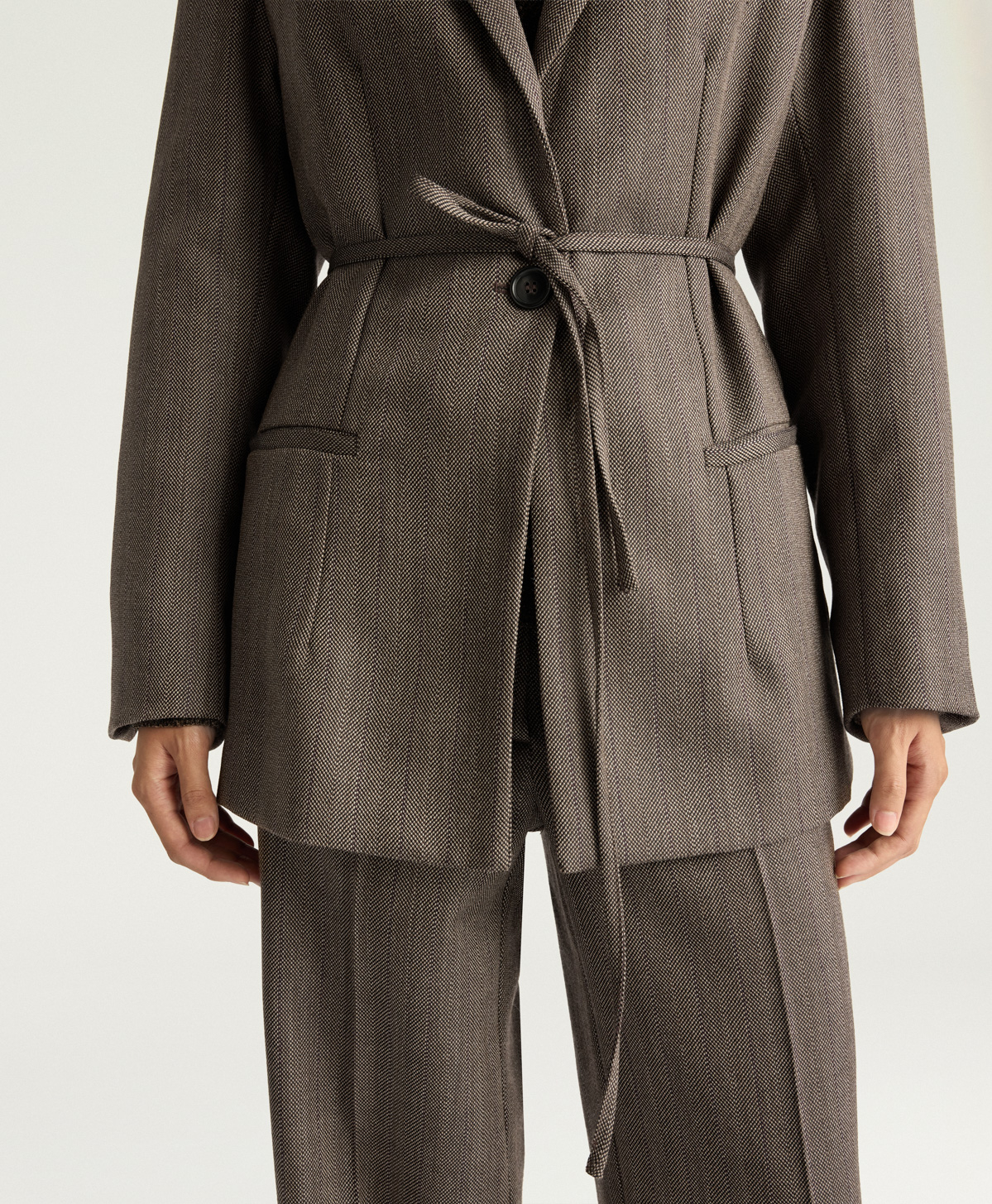 FINN JACKET IN SHETLAND GRISAILLE WOOL - TOBACCO MULTICOLOR - Momonì