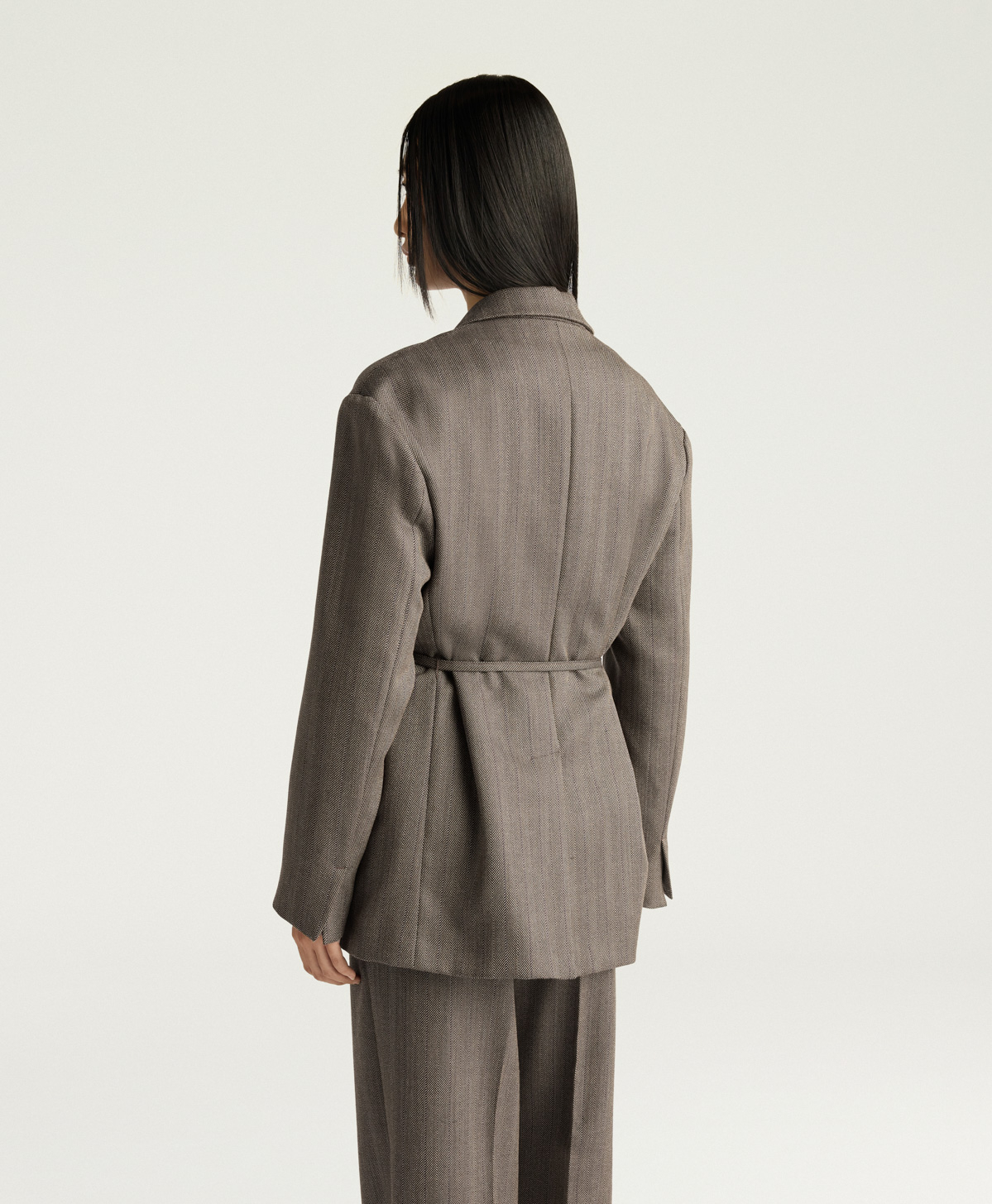 FINN JACKET IN SHETLAND GRISAILLE WOOL - TOBACCO MULTICOLOR - Momonì