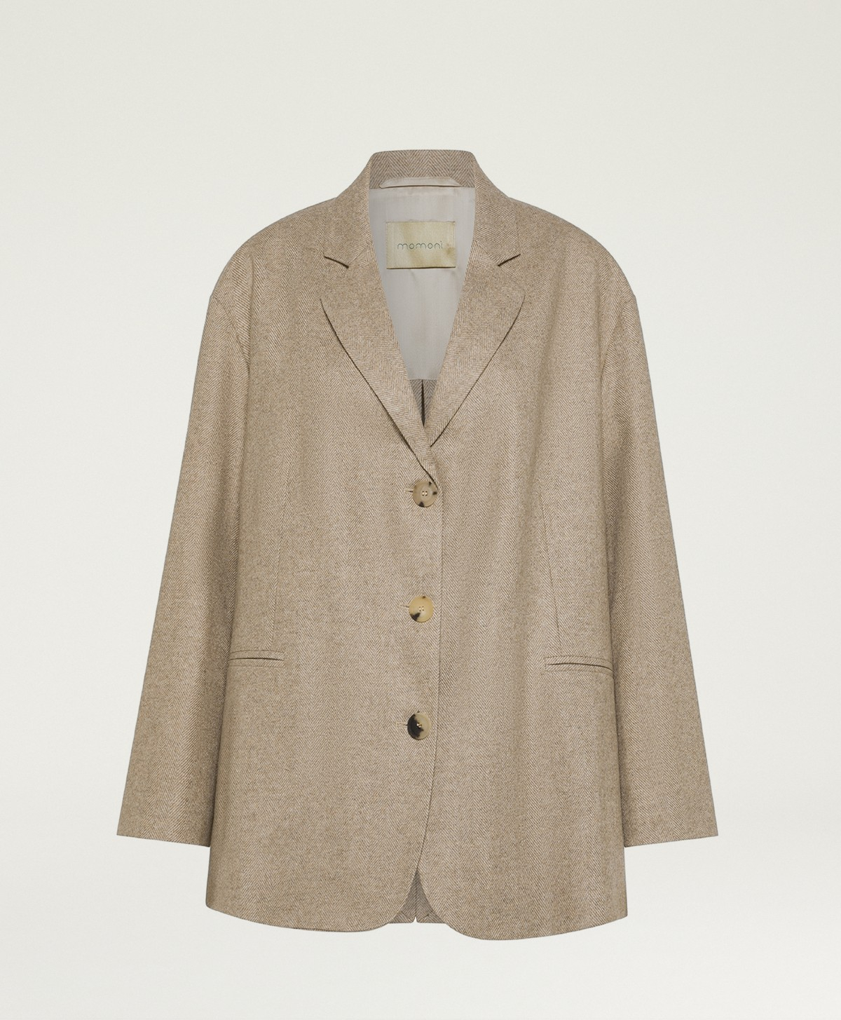 GIACCA CANDY IN CHEVRON DI LANA - BEIGE - Momonì