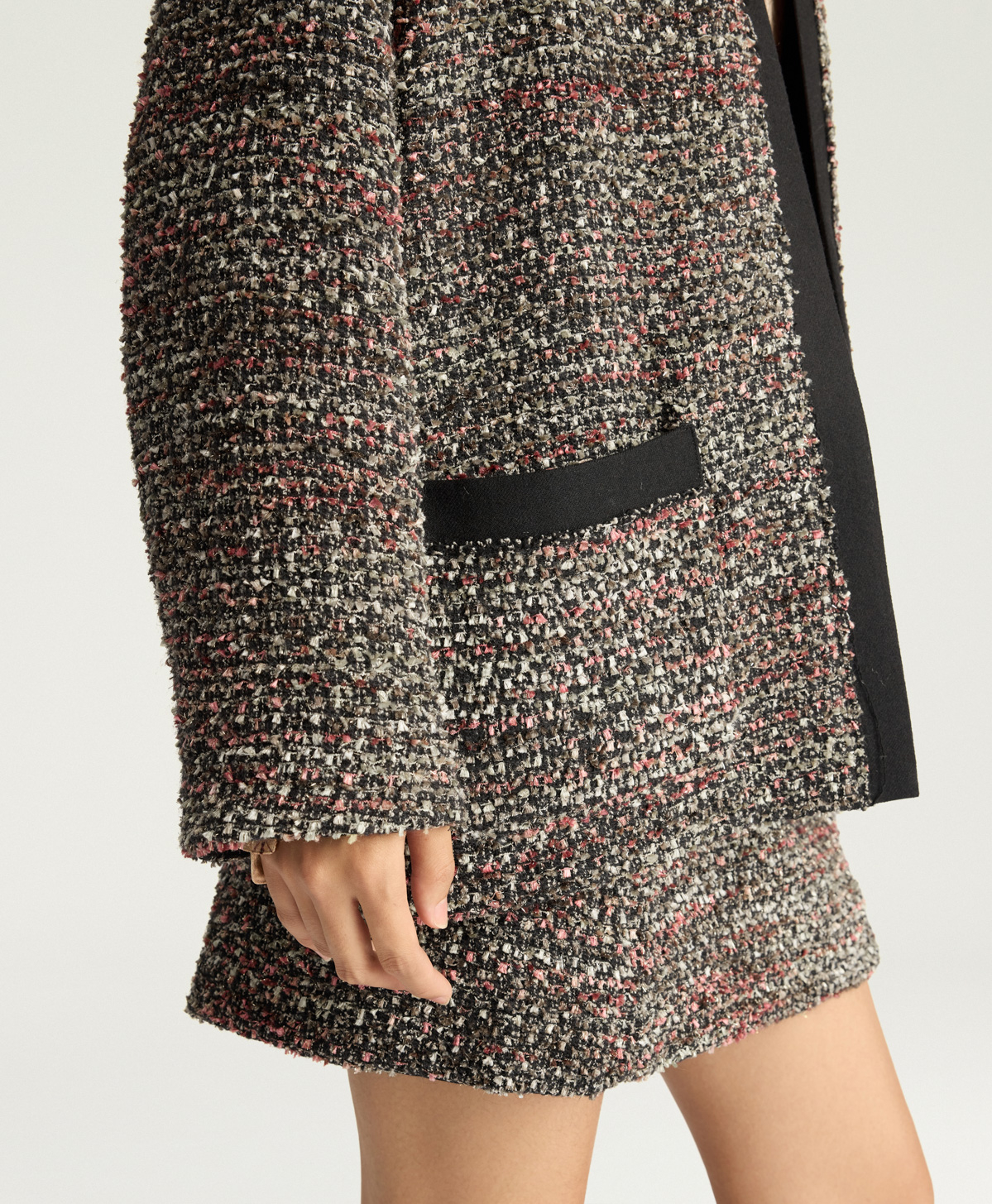 VESTE DONUT EN TWEED - MULTICOLORE NOIR - Momonì