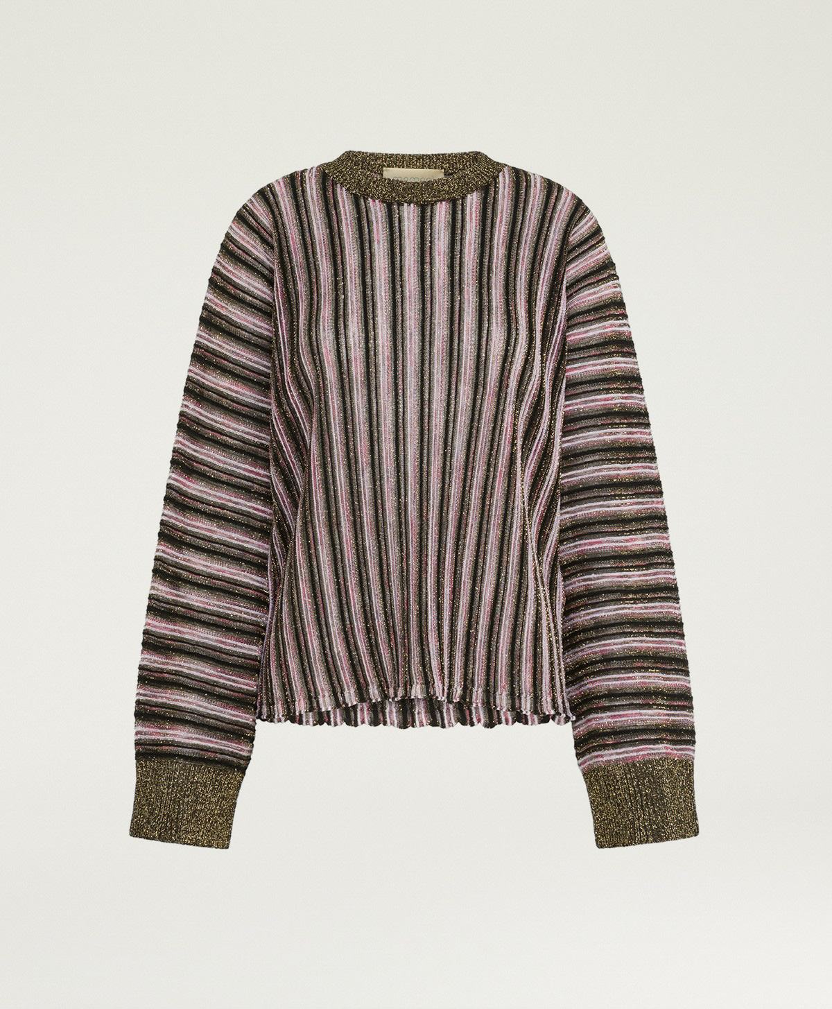 CHICORY MULTISTRIPED LUREX TOP - PINK MULTICOLOR - Clothing - Momonì