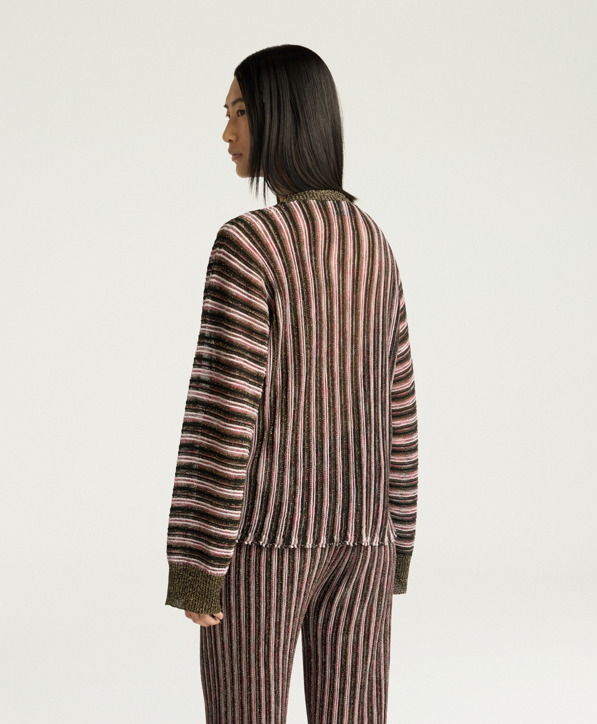 CHICORY MULTISTRIPED LUREX TOP - PINK MULTICOLOR - Momonì