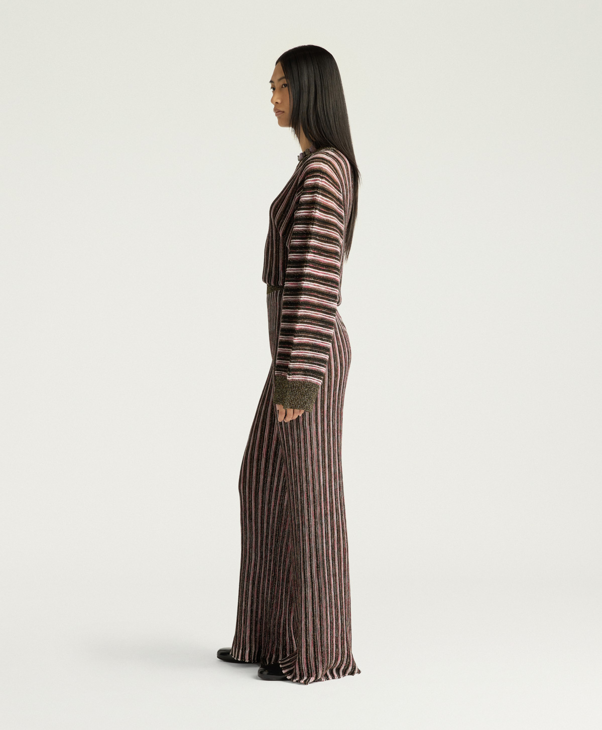 MASON MULTISTRIPED LUREX PANTS - PINK MULTICOLOR - Momonì