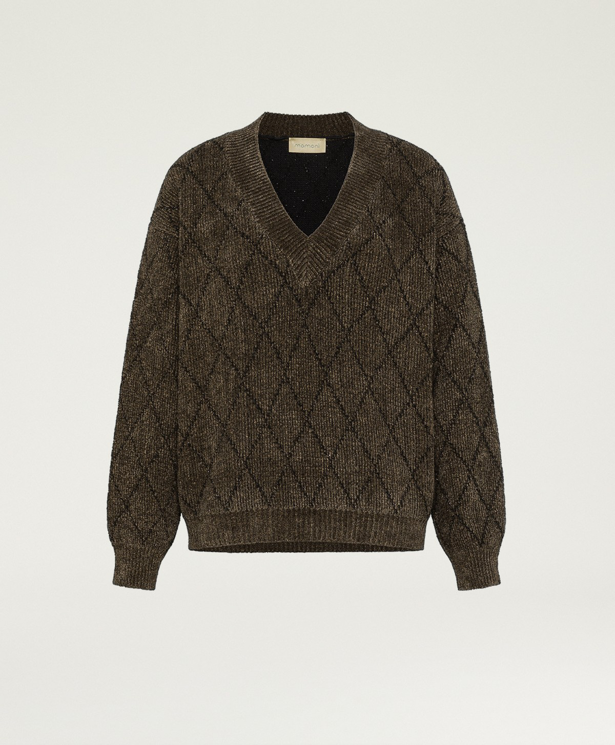 TRICOT ORKNEY EN JACQUARD - BEIGE/NOIR - Momonì