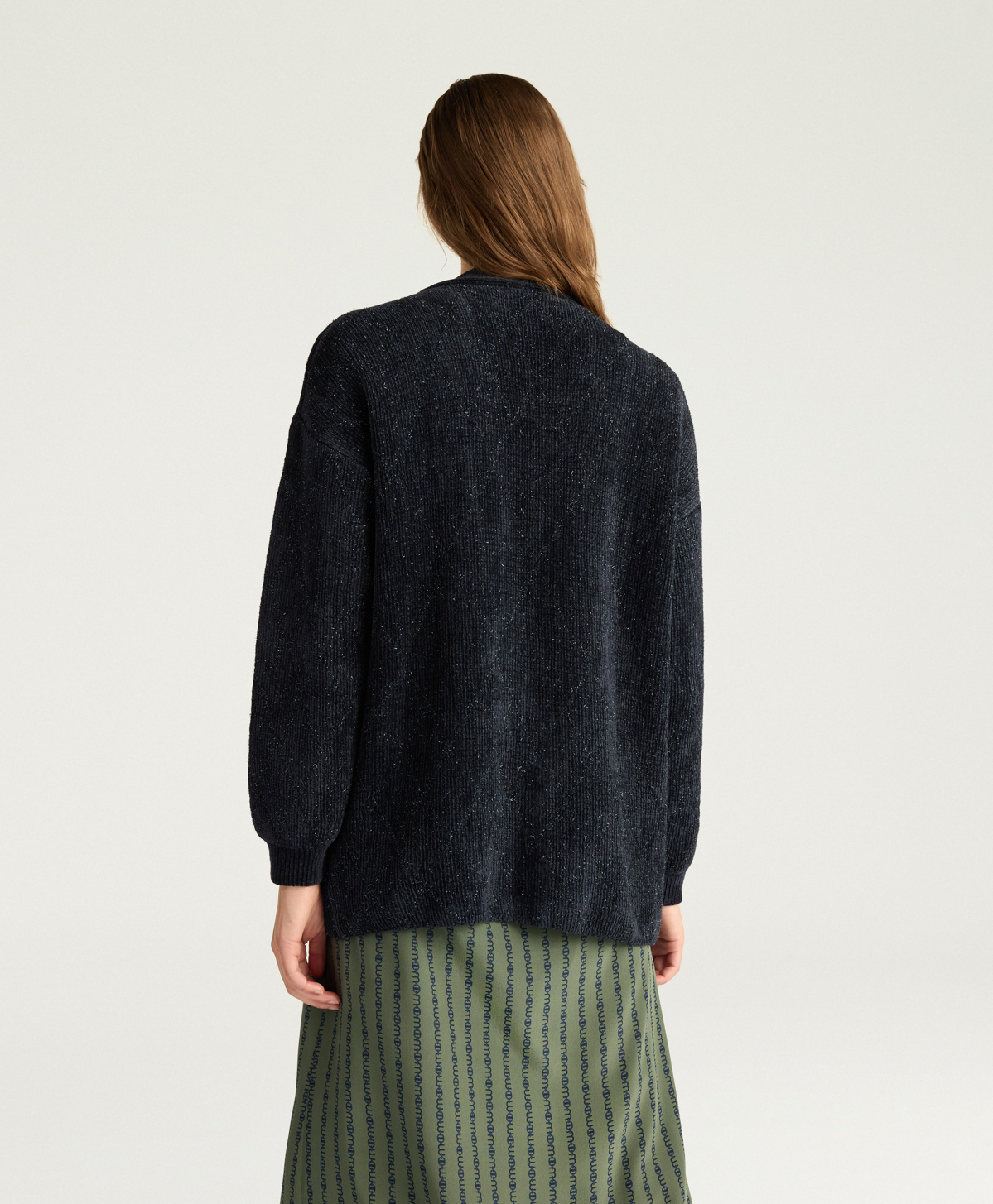 CARDIGAN JASPER EN JACQUARD - BLEU - Momonì