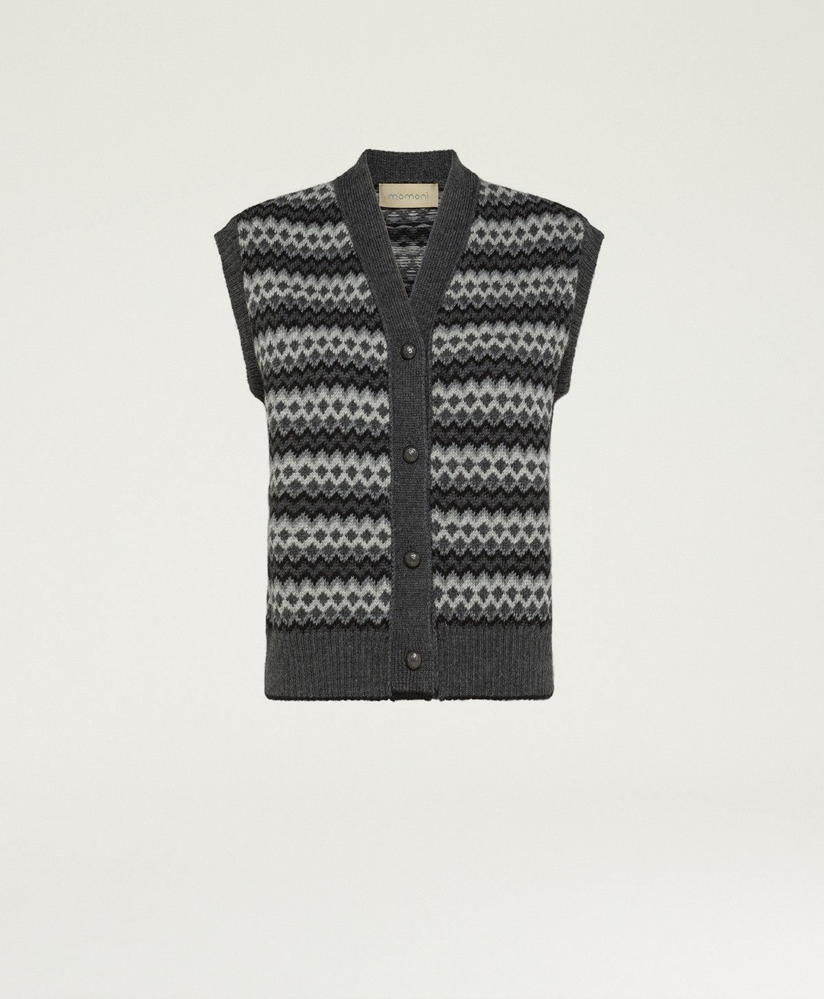 GILET THYME IN JAQUARD - MULTICOLOR GRIGIO - Momonì