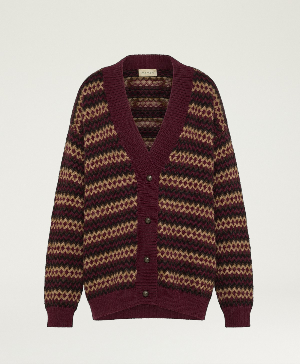 CARDIGAN SELWIN IN JAQUARD - MULTICOLOR VINACCIA - Momonì