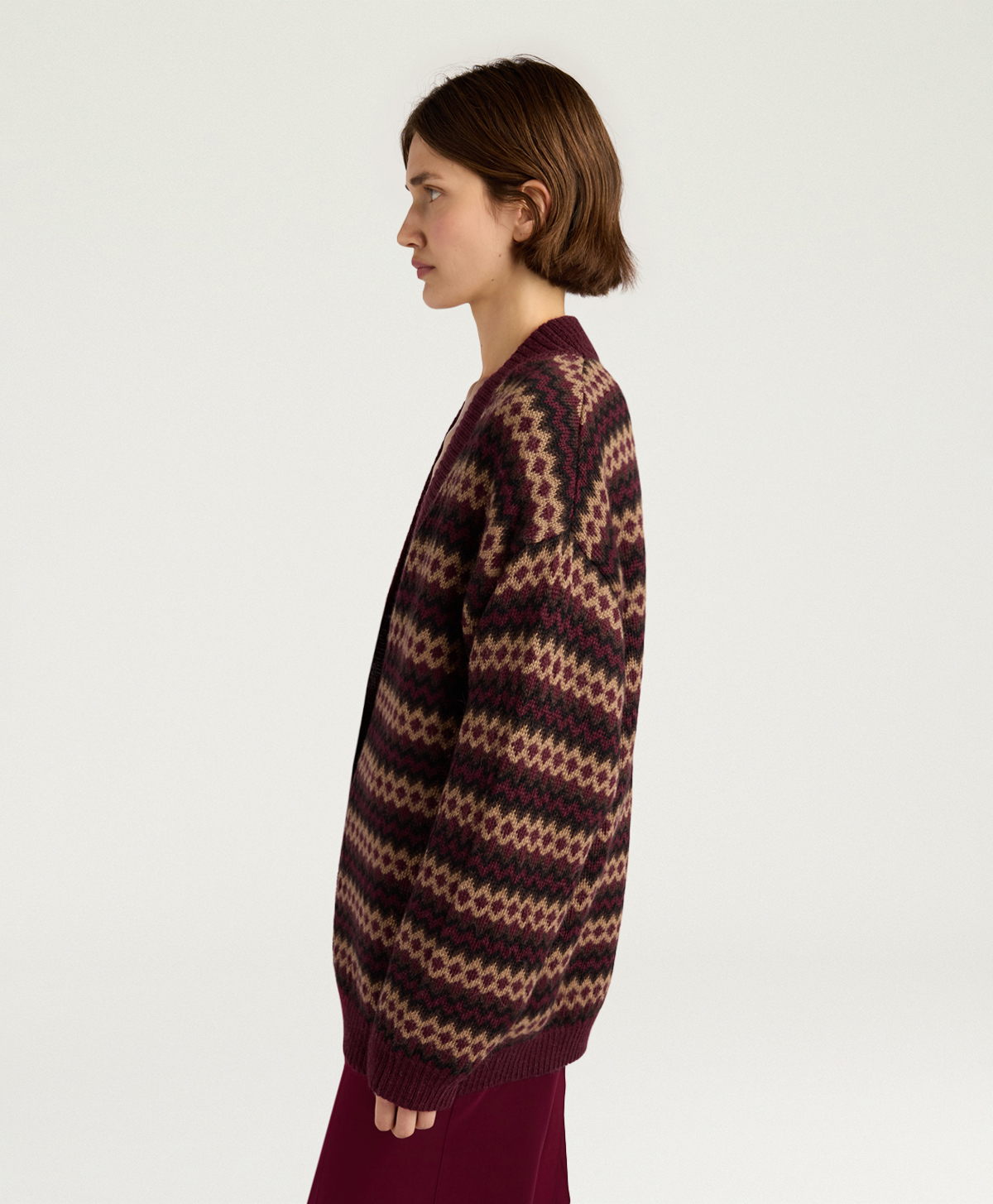 CARDIGAN SELWIN IN JAQUARD - MULTICOLOR VINACCIA - Momonì