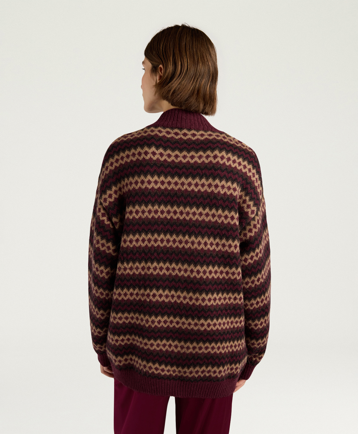 CARDIGAN SELWIN IN JAQUARD - MULTICOLOR VINACCIA - Momonì