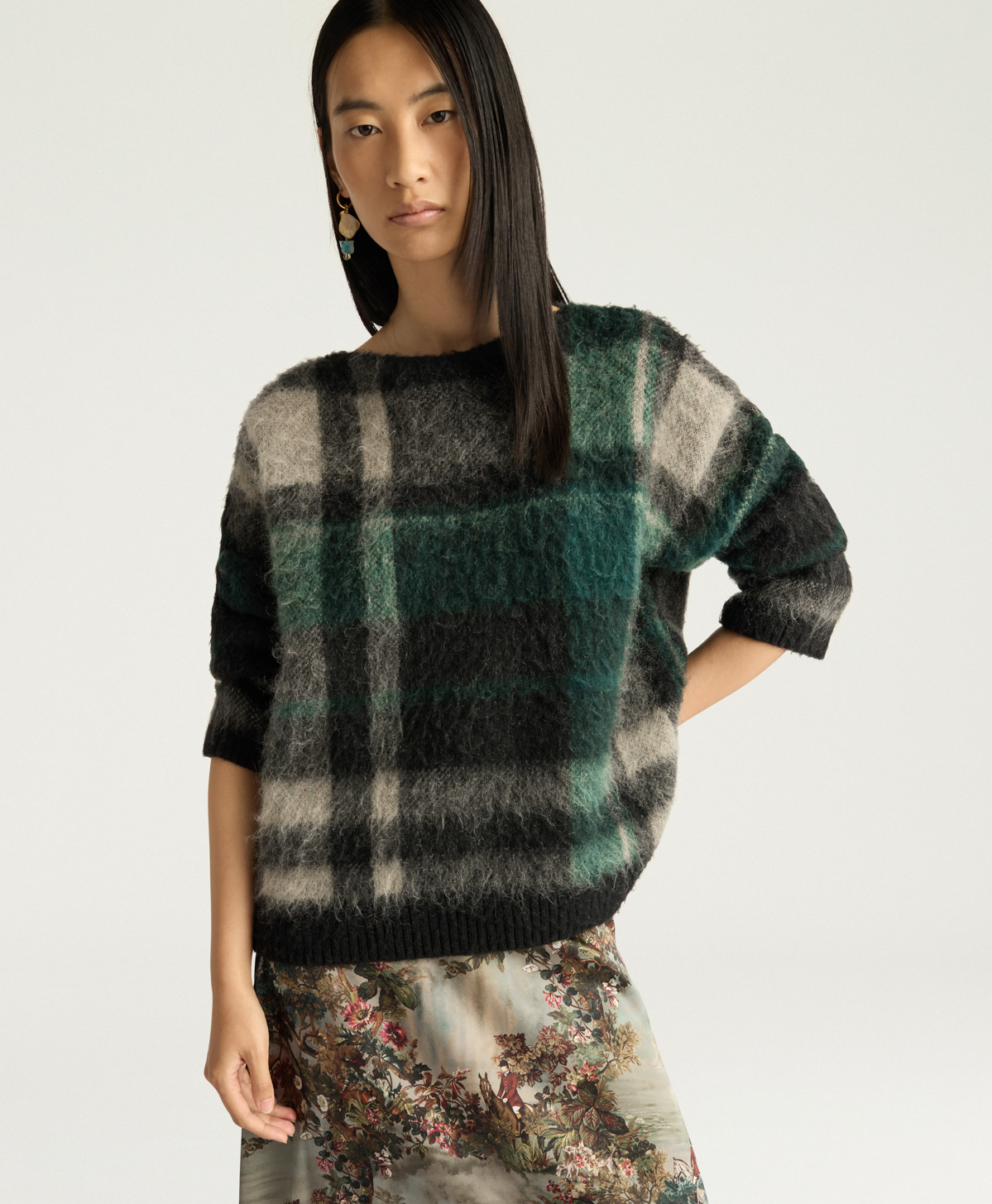 PETUNIA SWEATER IN BRUSHED JACQUARD - MULTICOLOR - Clothing - Momonì