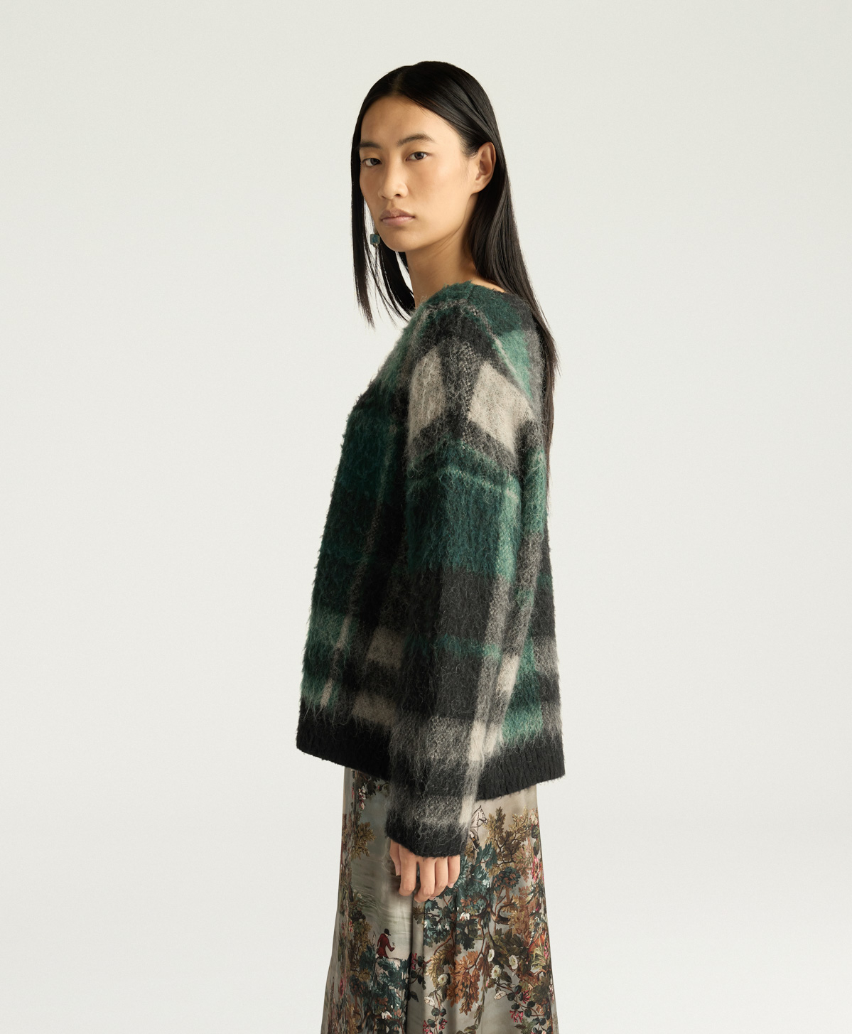TRICOT PETUNIA EN JACQUARD BROSSÉ - MULTICOLORE - Momonì