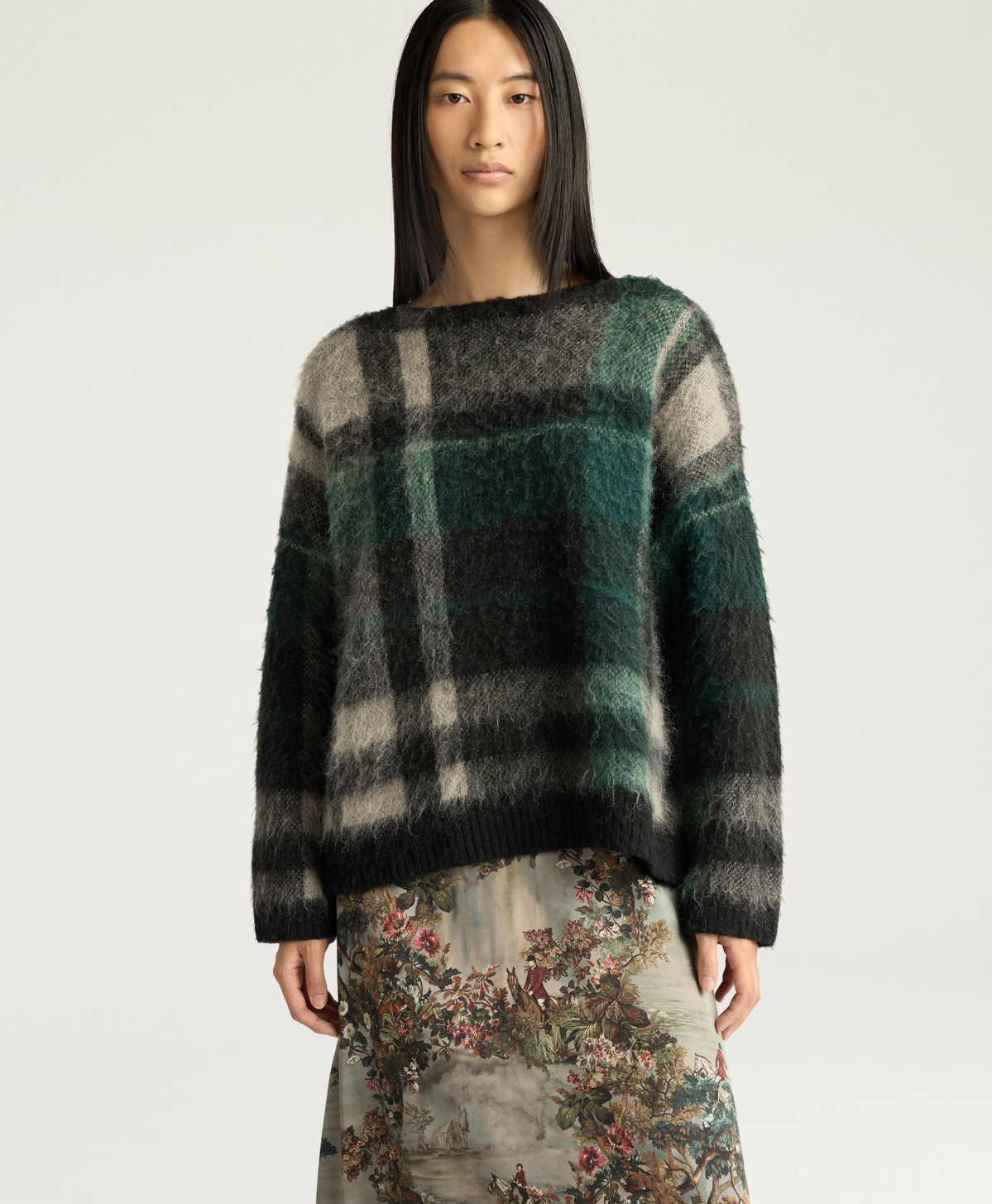 TRICOT PETUNIA EN JACQUARD BROSSÉ - MULTICOLORE - Momonì