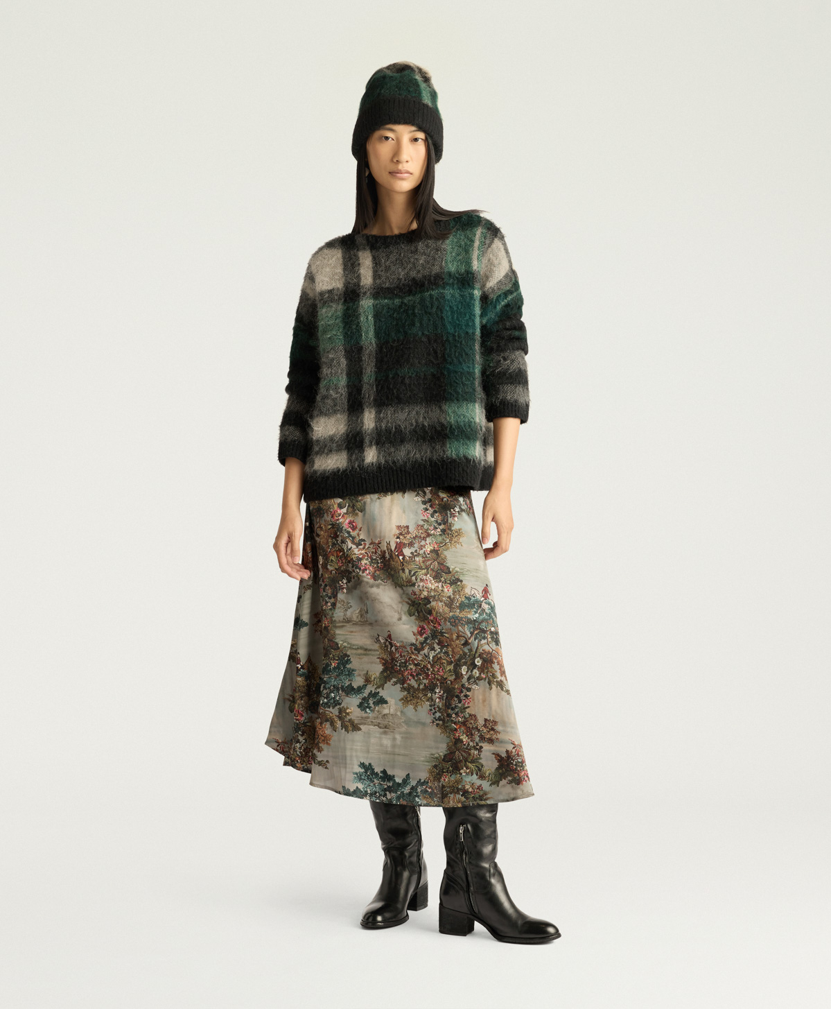 TRICOT PETUNIA EN JACQUARD BROSSÉ - MULTICOLORE - Momonì