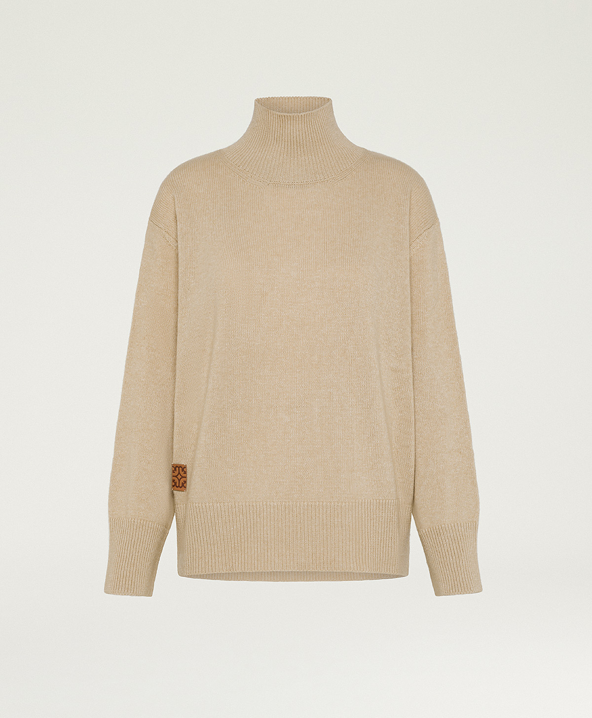 MAGLIA QUINCE IN LANA MISTO CACHEMIRE - SABBIA - Momonì