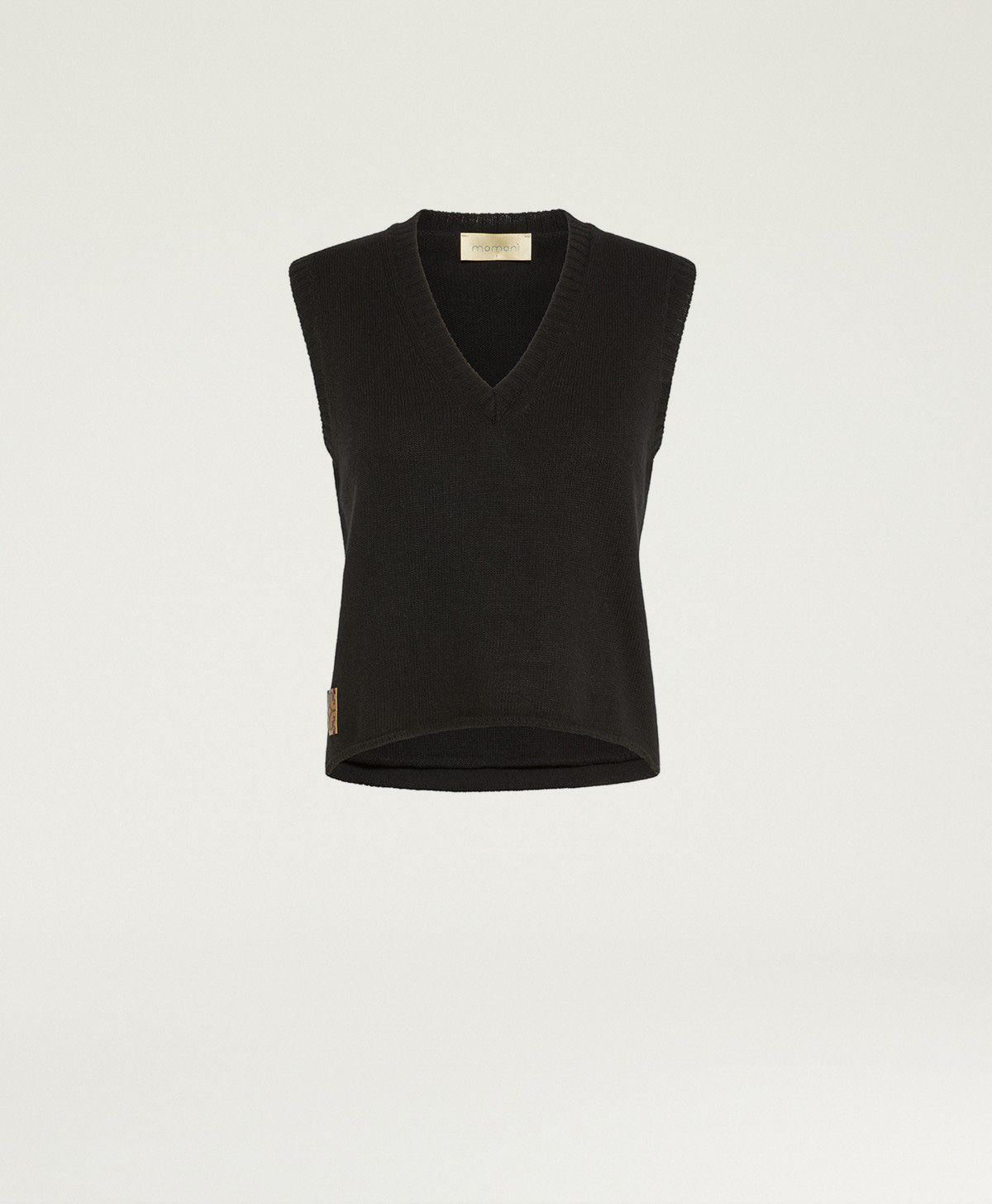 GILET WYE IN LANA MISTO CACHEMIRE - NERO - Momonì