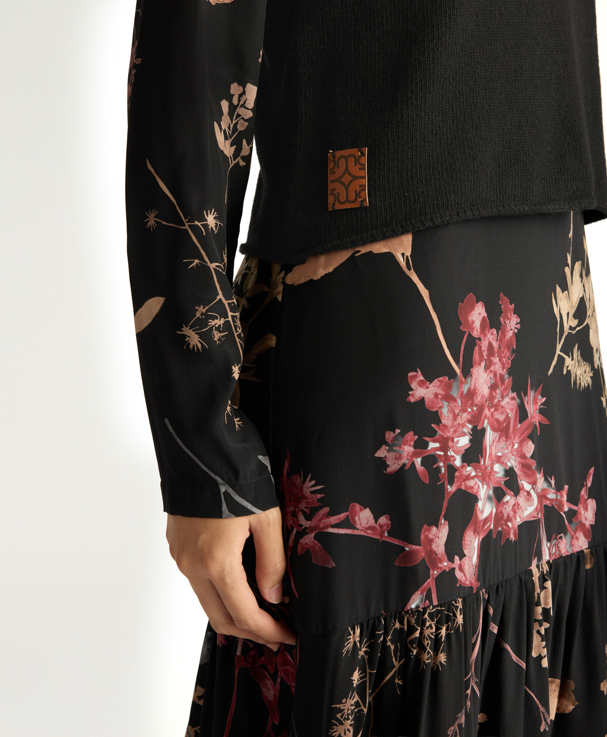 GILET WYE IN LANA MISTO CACHEMIRE - NERO - Momonì