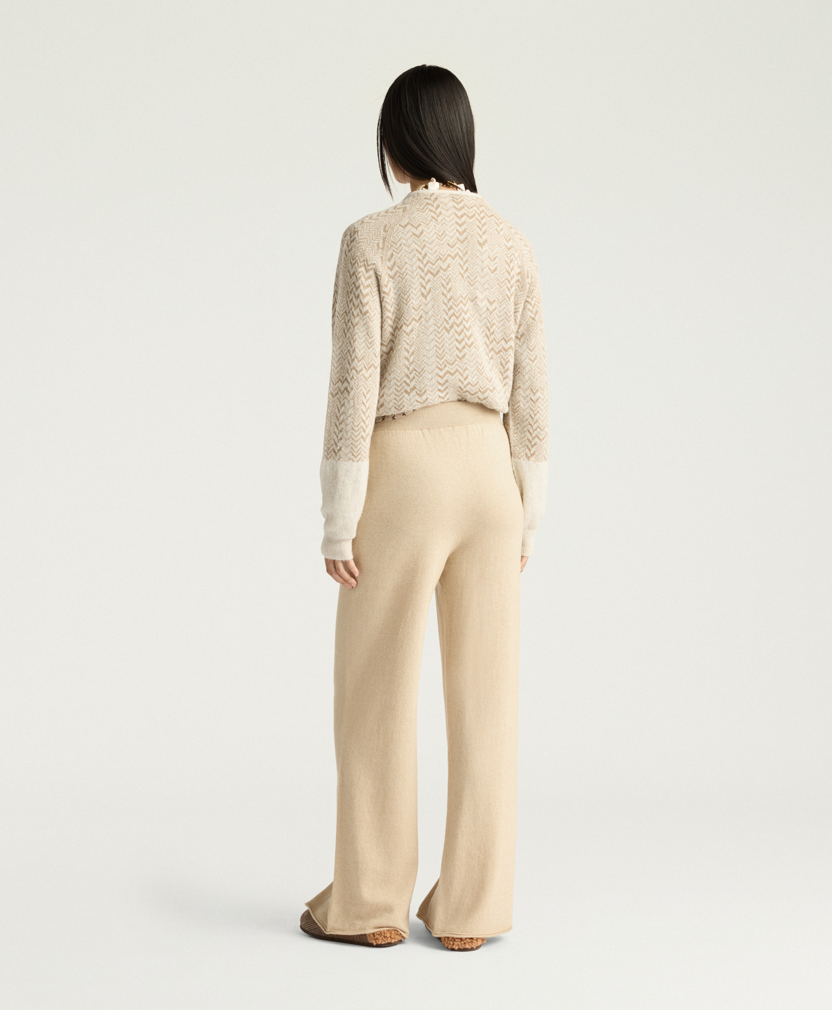 CARAMEL SWEATER IN WOOL/CASHMERE - SAND - Momonì