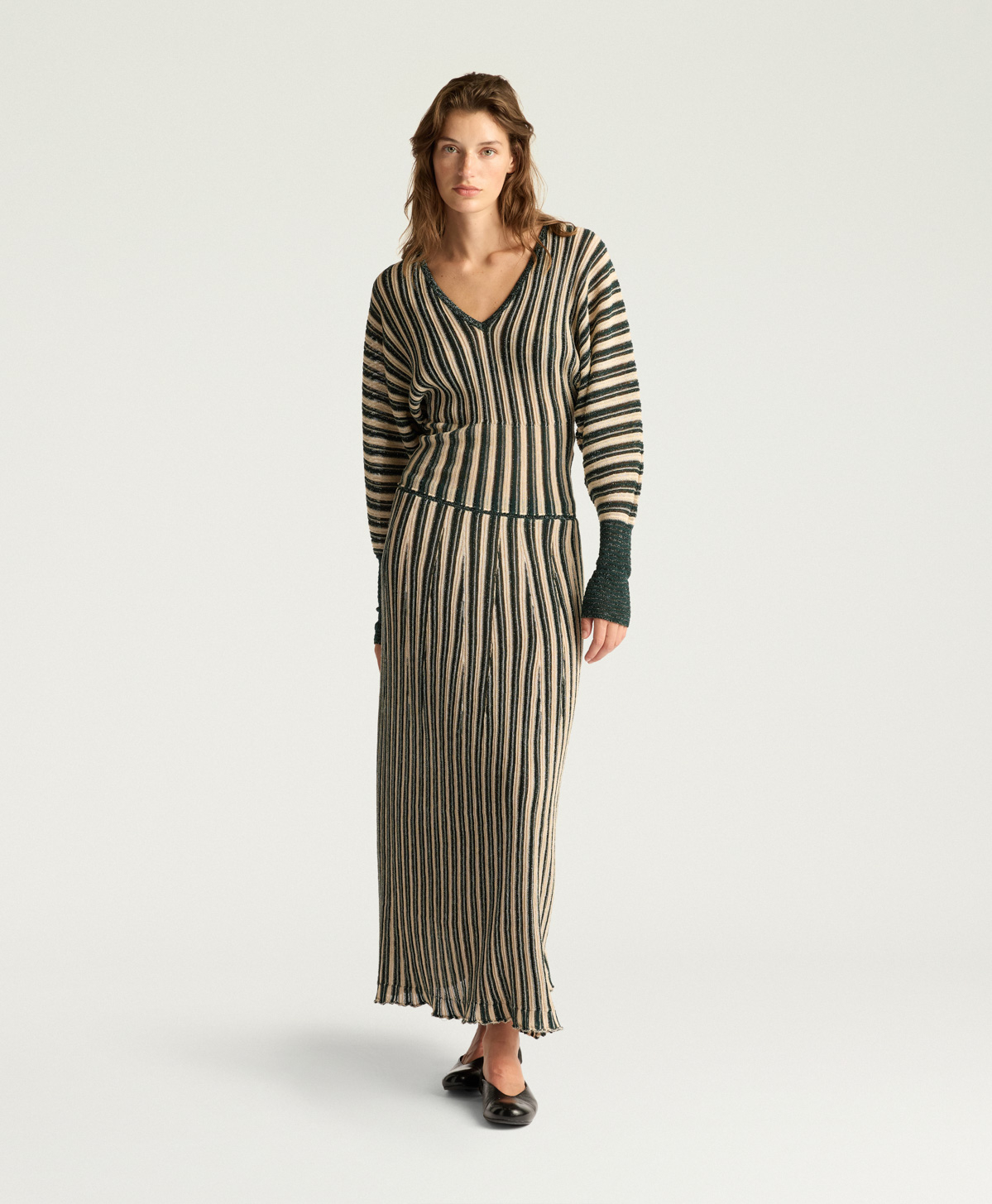 BASIL MULTISTRIPED LUREX TOP - CREAM MULTICOLOR - Momonì