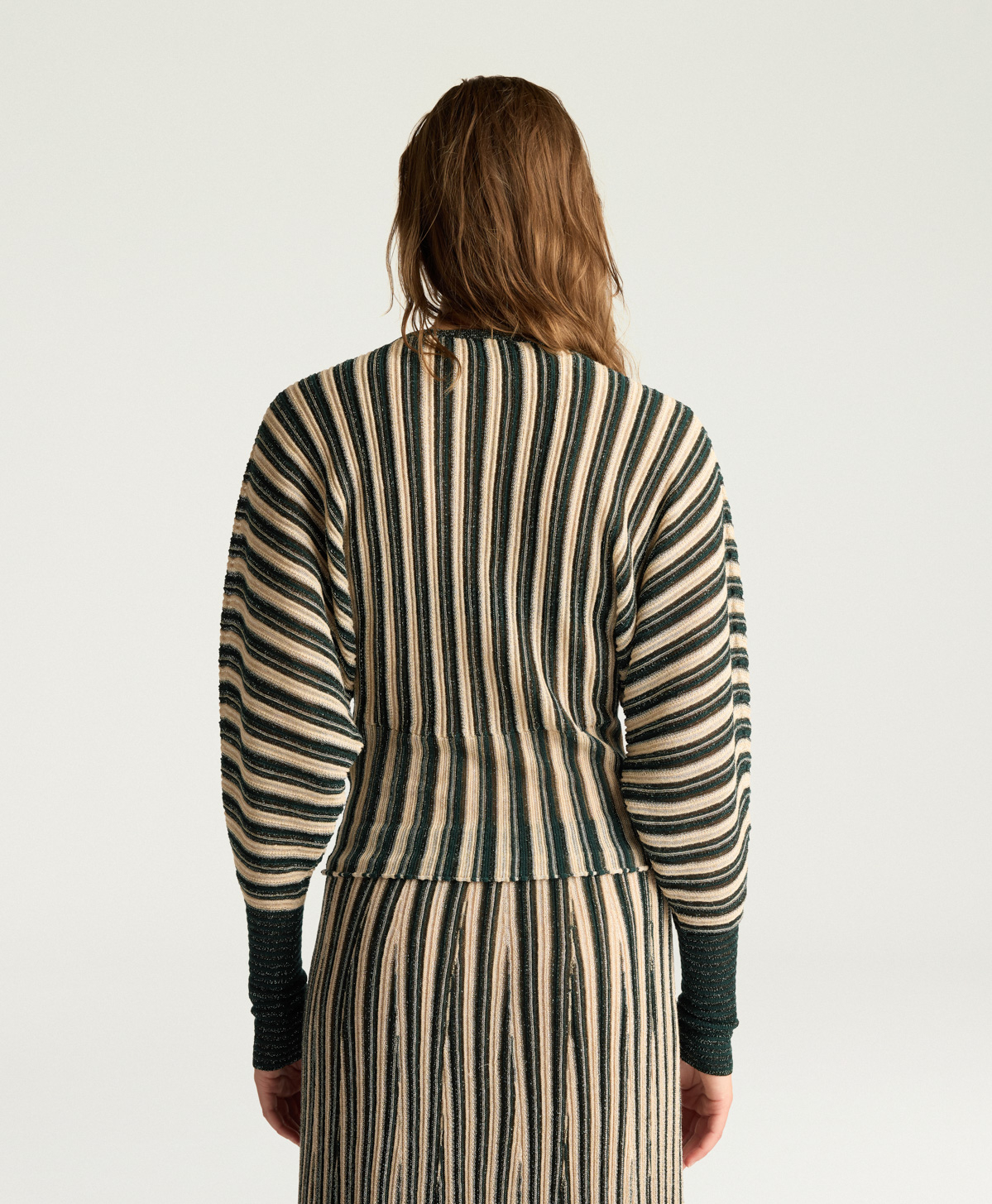 BASIL MULTISTRIPED LUREX TOP - CREAM MULTICOLOR - Momonì
