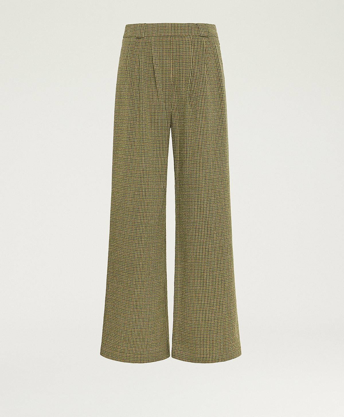 PANTALON LANZAROTE BIS EN PIED-DE-POULE - VERT - Momonì