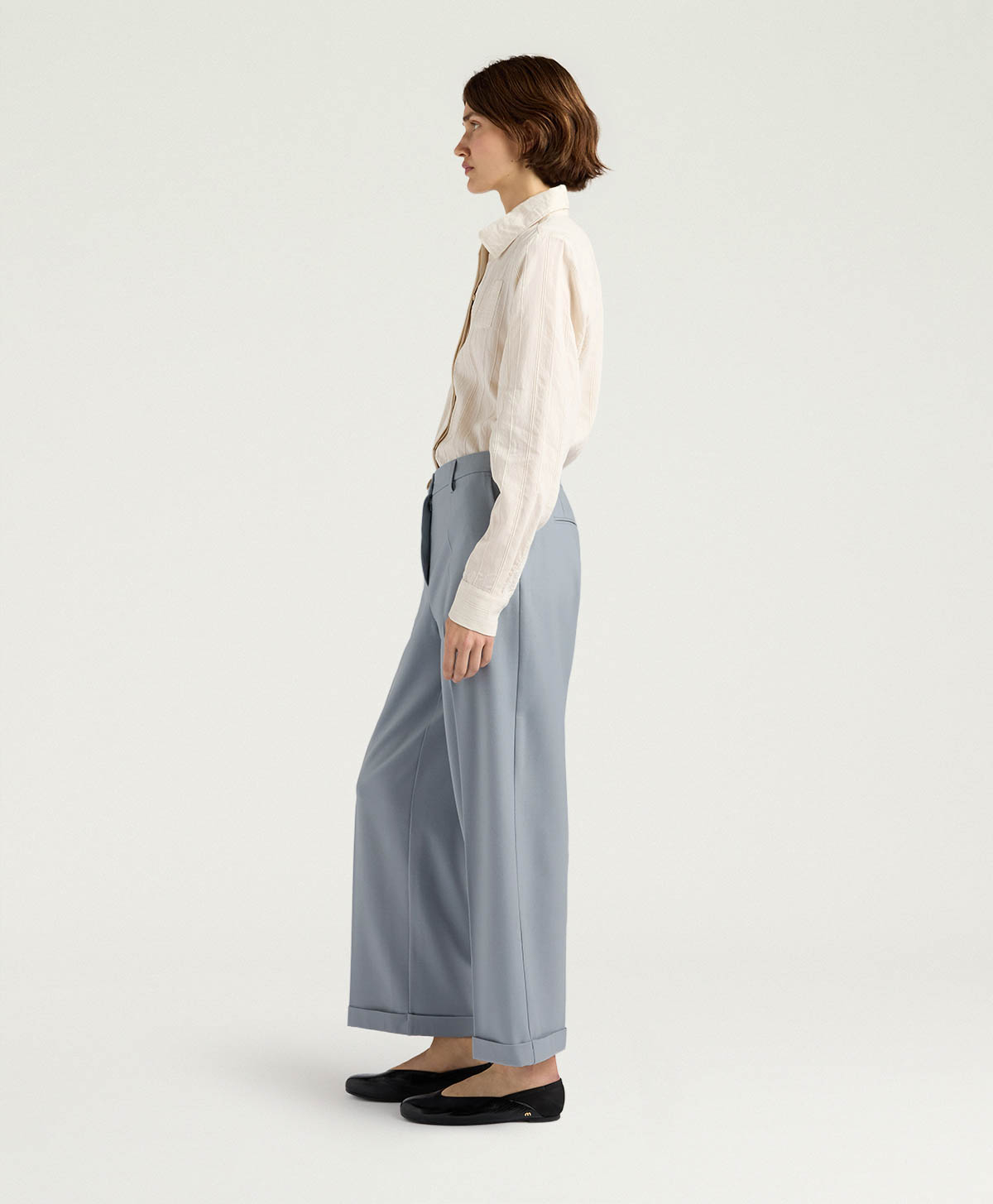 PANTALONI DANGO IN FLANELLA - POLVERE - Momonì