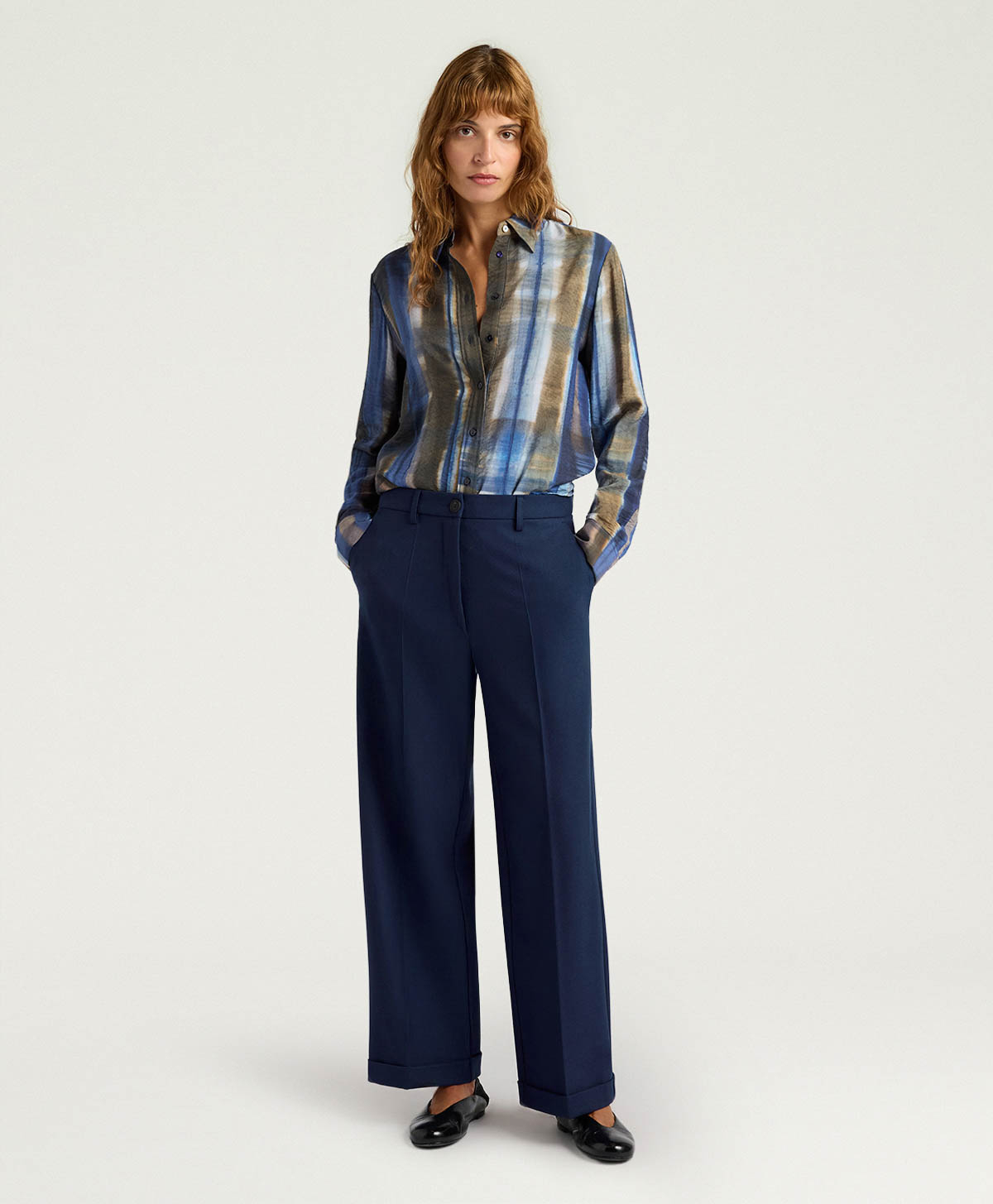 DANGO PANTS IN FLANNEL - BLUE - Clothing - Momonì